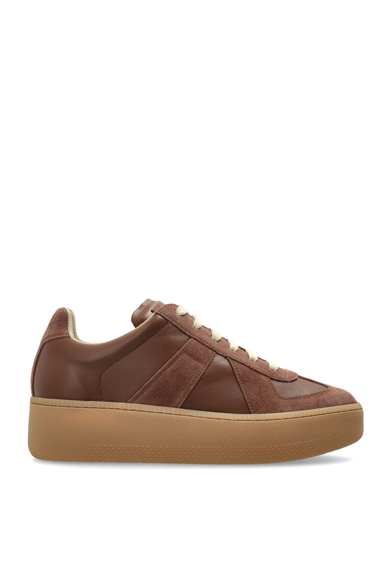 Brown Leather sports shoes Maison Margiela - Vitkac France